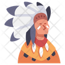 Indian Red Native Icon