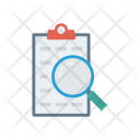 Analysis Search Clipboard Icon