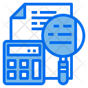 Calculator File Magnifying Glass Icon