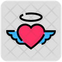 Valentine Day Angel Heart Icon