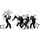 Angry Fight Flipping Table Icon