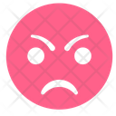 Pink Angry Mad Icon