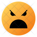 Angry Face With Open Mouth Icon