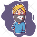Angry Punjabi Man Icon