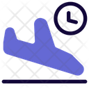 Verspatung Bei Der Ankunft Flugverspatung Fluganderung Icon