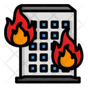 House Fire Apartment Fire Burning Icon