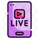 Live Streaming Application Application Smartphone Icon