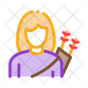 Archer Woman Silhouette Icon