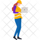 Engineer Laptop Worker Icon