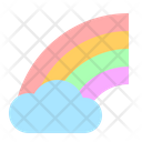 Arco Iris Cielo Brillante Icono