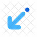 Arrow bottom left corner  Icon