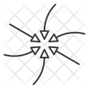 Arrows, Arrow, Direction, Path, Center, Point Icon
