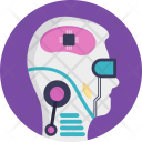 Microchip Brain Machine Icon