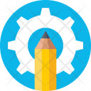 Artwork Cog Pencil Icon