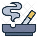 Ashtray Burning Cigarette Smoking Tool Icon