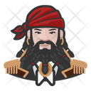 Asian Pirate Pirate Beard Icon