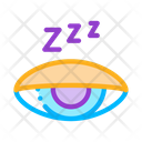 Asleep Closed Concept Icon