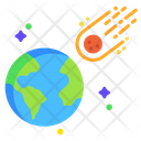 Asteroid Meteor Comet Icon