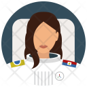 Astronaut Woman Avatar Icon