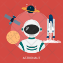 Astronaut Galaxy Education Icon