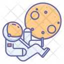 Astronaut Planet Galaxy Icon