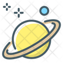 Astronomy Planet Saturn Icon