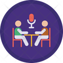 Audio Meeting Business Meeting Discuss Topic Icon
