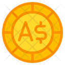 Australian Dollar Coin Currency Icon
