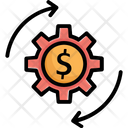 Automated Earning Business Cogwheel Icon