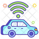 Autonomous Car Wifi Car Driverless Car Icon