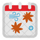 Autumn Calendar Date Icon