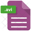 Avi File Paper Icon