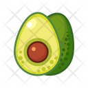 Avocado Cut Fruit Healthy Icon