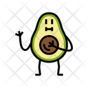 Avocado Cut Character Icon