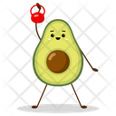 Avocado Lifts A Red Kettlebell With His Right Hand Icon