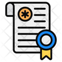 Award Certificate Medical Certificate Deed Icon