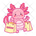Axolotl With Shopping Icon