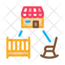 Baby Bed Chair Icon