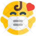 Baby Love Emoji With Face Mask Emoji Icon