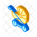 Baby Stroller Isometric Icon