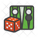 Backgammon Board Game Checkers Icon