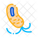 Microscopic Bacterium Tails Icon