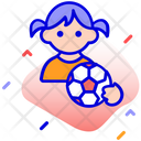 Handball Playing Woman Icon