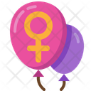 Balloon Woman Party Icon