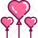 Valentine Balloon Heart Icon