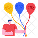 Balloons Sale Promotion Icon
