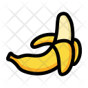 Banana Peeled Fruit Icon