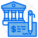 Bank Cheque Icon - Download In Dualtone Style