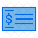Bank Cheque Icon