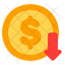 Bankruptcy Loss Coin Icon